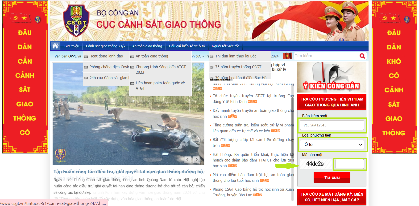 tra cứu phạt nguội