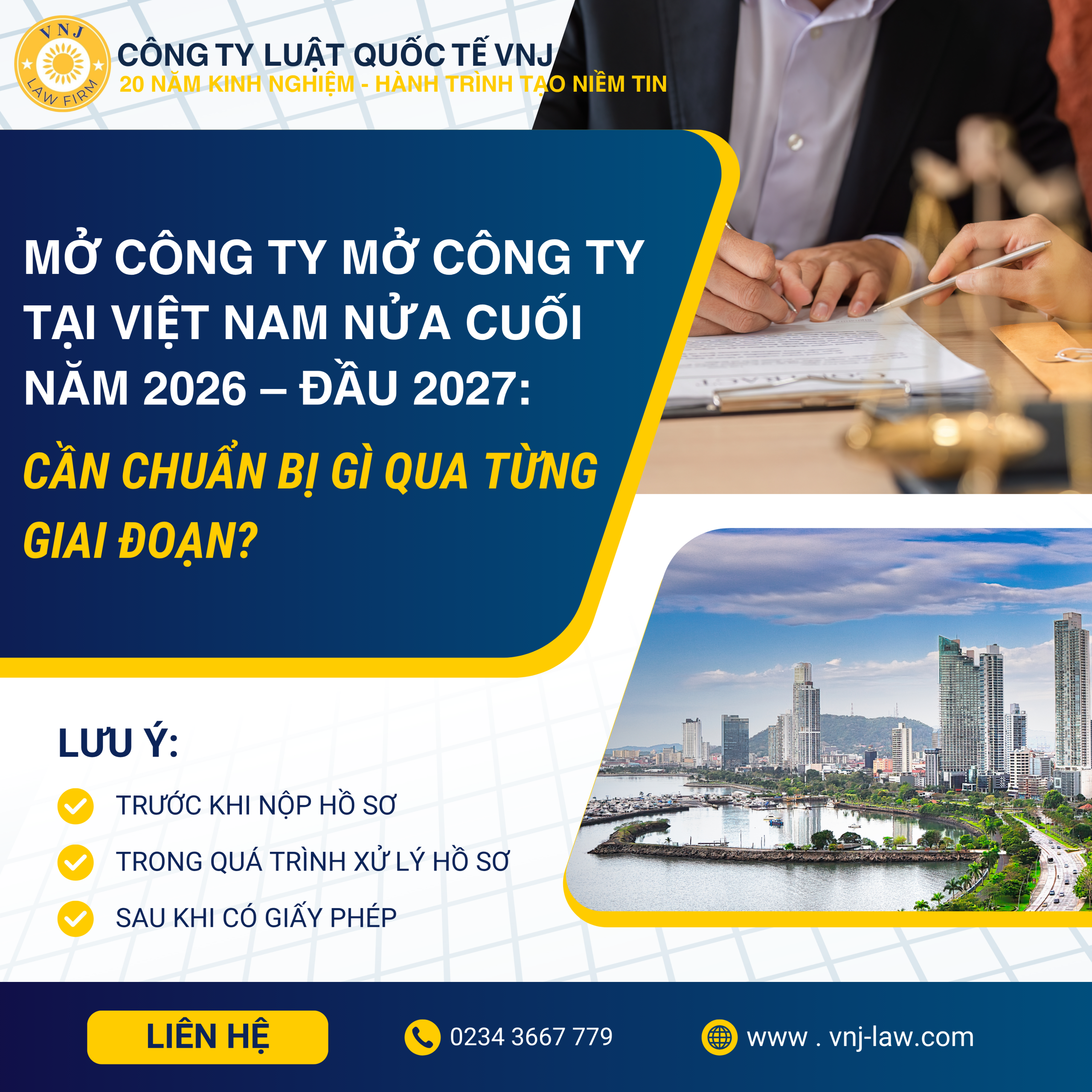 Công ty luật quốc tế VNJ tư vấn mở công ty tại Việt Nam giai đoạn 2026 2027